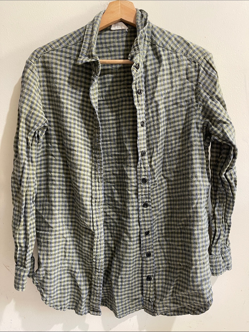 Poetry Olive and Gray Checked Button-Front Shirt